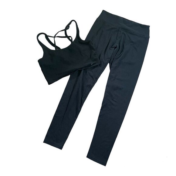 American Eagle Outfitters Pants - American Eagle Black Athleisure Lounge Set Leggings Bralette Sports Bra Medium
